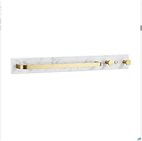 Light Marble Hand Towel Holder Brushed Gold for Bathroom Oral_skip