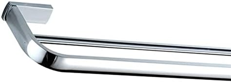 Sturdy Towel Rail Double-Layer Organizer Polished Chrome Easy to Install