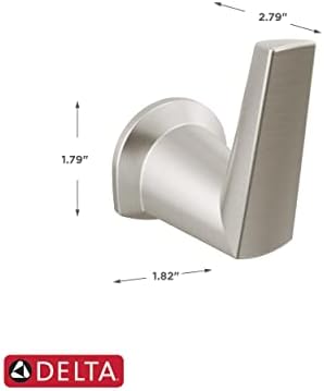 Delta 77235 SS Galoeon Robe Hook Stainless Wall-Mounted Bath Organizer