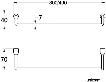 Versatile Single Wall-Mounted Towel Rail for Bathroom