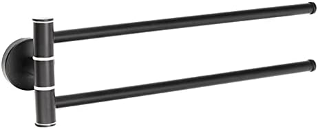 Black Towel Rail SilverBlack Stainless Steel Rotating Bathroom Towel Holder