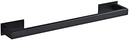 Black Wall-Mounted Stainless Steel Towel Rail