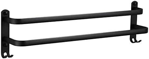 Matte Black Aluminum Wall Mounted Towel Bar
