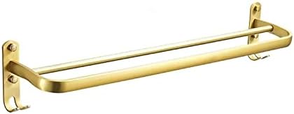 BOCbco - Bathroom Wall Hung Towel Holder With Dual Bars Gold finish