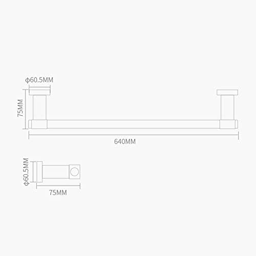 Sturdy Wall-Mounted Towel Rail Stainless Steel for Home Use