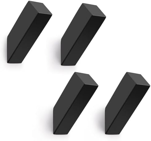 SturdyMatte Black Towel Robe Hooks for Bathroom