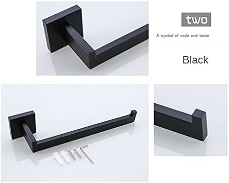 Durable Wall-Mounted Black Towel Rail
