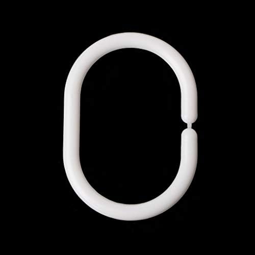 12-Piece bendable shower curtain rings for small spaces