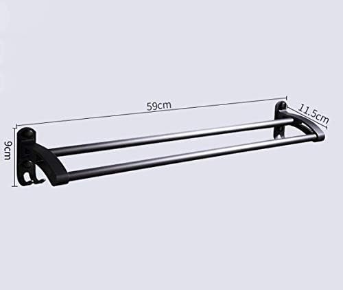 BOCbco Wall-Mounted Towel Rack Black