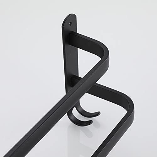 Perfect Choice Black Towel Rail Wall-Mounted Hand Towel Hanger