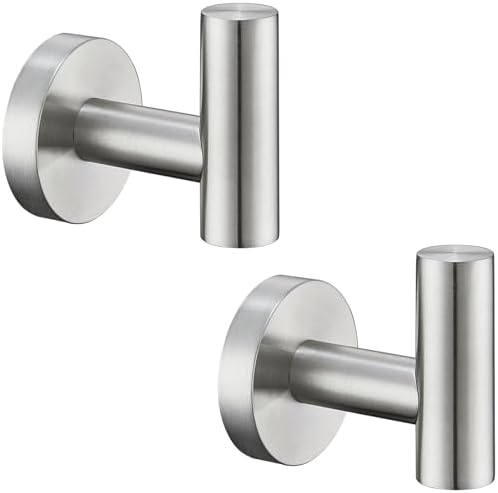 Sturdy 304 STEEL towel hook pair