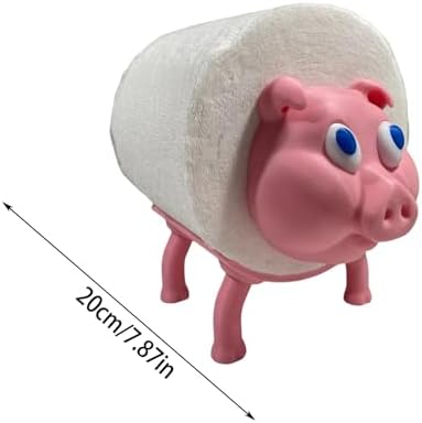 Funny Toilet Paper Roll Holder Pig Desk Organizer