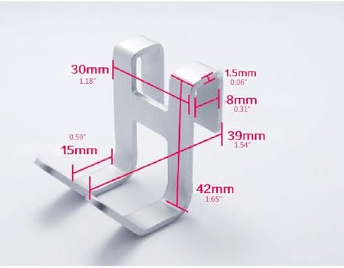 Stylish Space Aluminum Metal Shower Door Hook