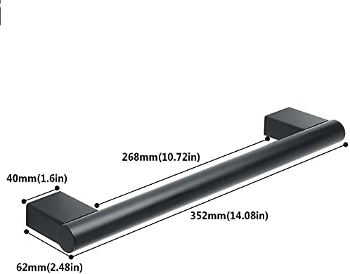 Matte Black Towel Rail Organizer for Bathroom Kitchen