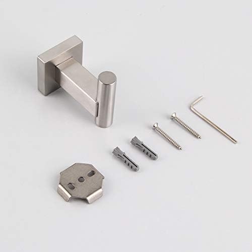 GERZWY Modern Stainless Steel Bathroom Coat Hook Pair