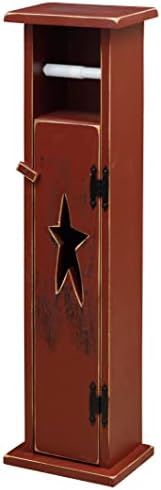 Country-Style Toilet Paper Holder Burgundy