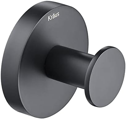 Kraus Elie Bath Robe Hook Matte Black Finish