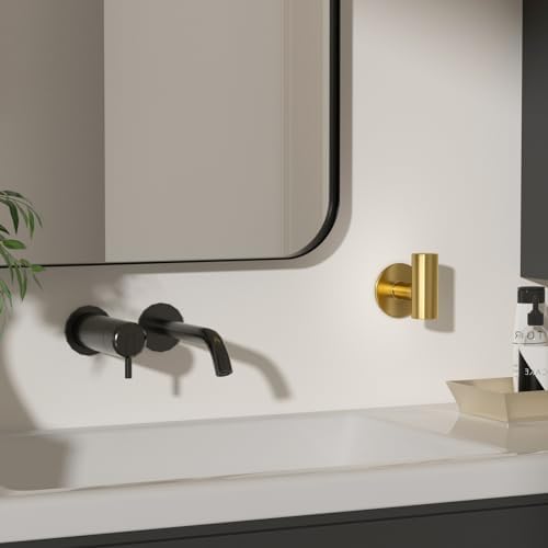 Kruodop Adhesive Towel Robe Hooks 4-Piece Set Stainless Steel