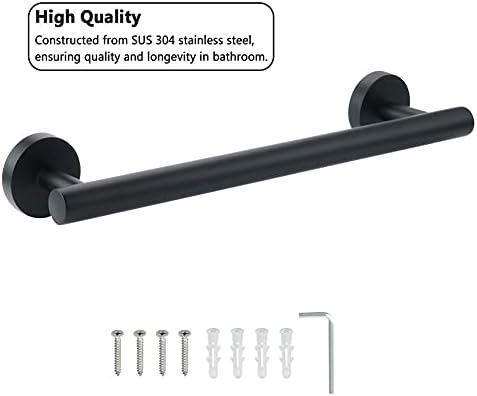 35cm Black Towel Rail