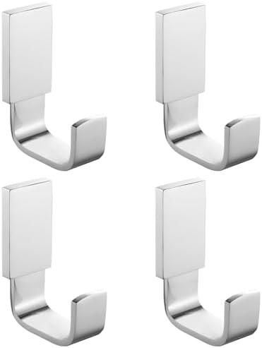 Chrome Brass Towel Hook Bathroom Kitchen Use Self-adhesive or Wall-Mount