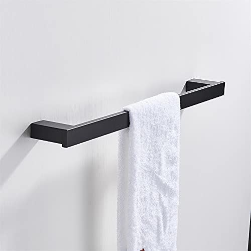 Smooth Towel Rail Black Bathroom Hardware for Wall-mounted Towel Holder