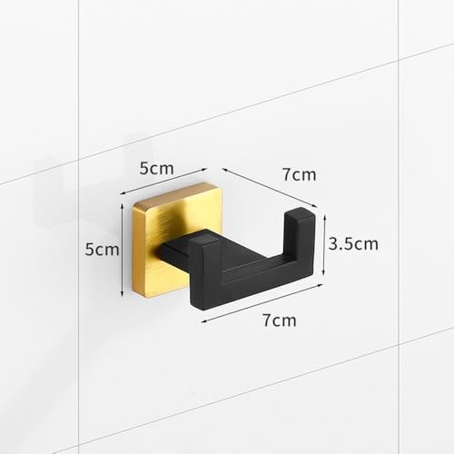 PIZZZENO Matte Black Gold Bathroom Towel Bar Set