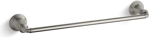 Durable Metal Bathroom Towel Holder Devonshire Collection 18-inch Bar Brass Finish