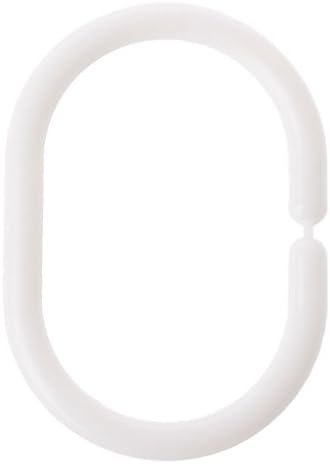 12-Piece bendable shower curtain rings for small spaces