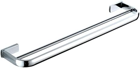 Sturdy Towel Rail Double-Layer Organizer Polished Chrome Easy to Install