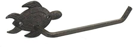 Hampton Nautical Cast Iron Sea Turtle Toilet Paper Holder