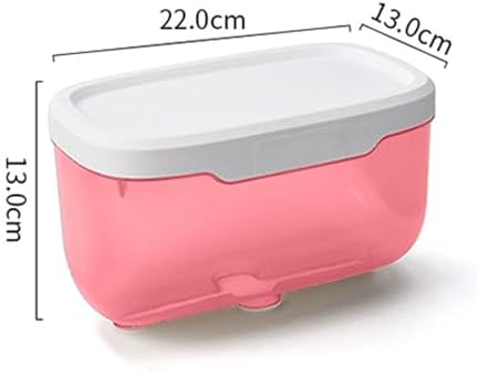 Gsycle Waterproof Wall Toilet Paper Holder with Cover Pink
