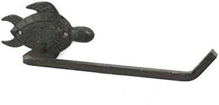 Hampton Nautical Cast Iron Sea Turtle Toilet Paper Holder