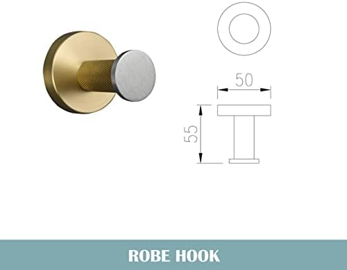 Stainless Steel Towel Bar Hook with Gold Finish