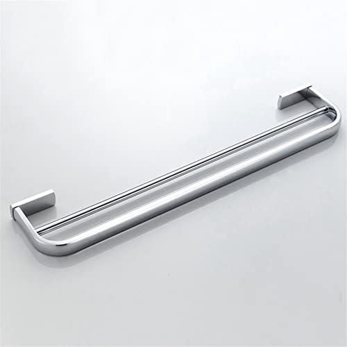 Sturdy Towel Rail Double-Layer Organizer Polished Chrome Easy to Install