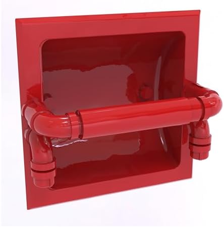 Fire Engine Red Recessed Toilet Paper Holder
