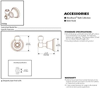 Durable Single Towel Hook for Bathroom in Chrome