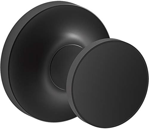 Solid-Brass Matte Black Robe Hook for Bathroom Wall Installation