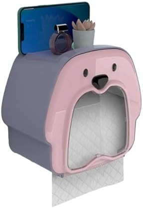 Aonyaybm penguin-shaped covered toilet paper holder Pink