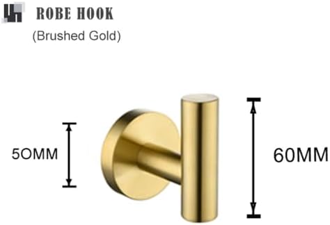 Perfect for Every Bathroom Brushed Gold Stainless Steel Towel Bar Kit