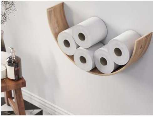 WUZHANHOak Toilet Paper Holder