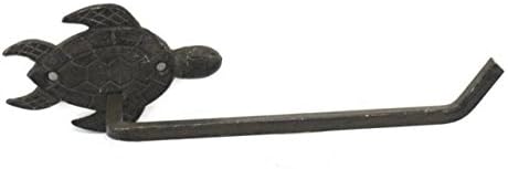 Hampton Nautical Cast Iron Sea Turtle Toilet Paper Holder
