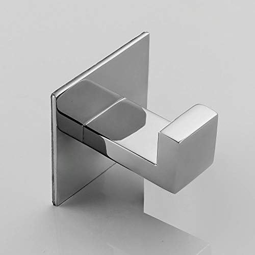 Stainless Steel Self-Adhesive Bathroom Towel Hook Rust-Free Chrome Finish