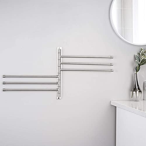 6-Bar Swivel Towel Hanger Rust-Resistant Space-Saving