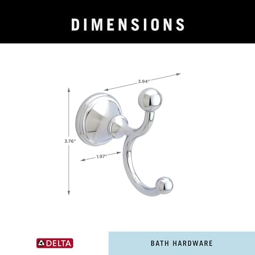 Double Robe Hook Faucet Polished Chrome