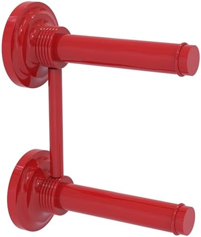 Premium Brass Toilet Paper Holder in Bright Fire Engine Red
