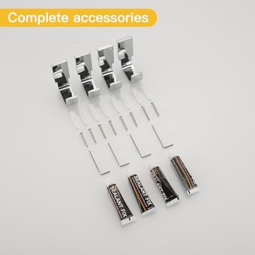 Chrome Brass Towel Hook Bathroom Kitchen Use Self-adhesive or Wall-Mount
