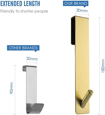 Simtive Extended Shower Door Hooks No Drilling Easy Installation