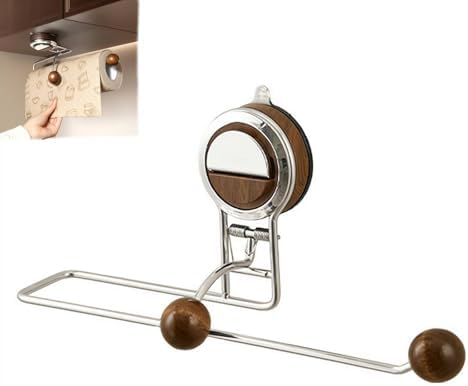 Suction Toilet Paper Holder No Drilling Stainless Steel Wall Cabinet Mount