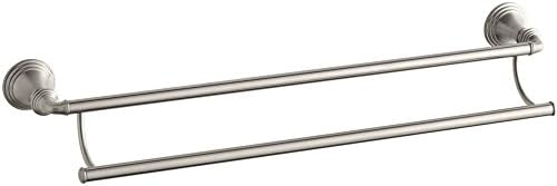 Modern 24-inch Towel Bar Premium Brushed Nickel by KOHLER