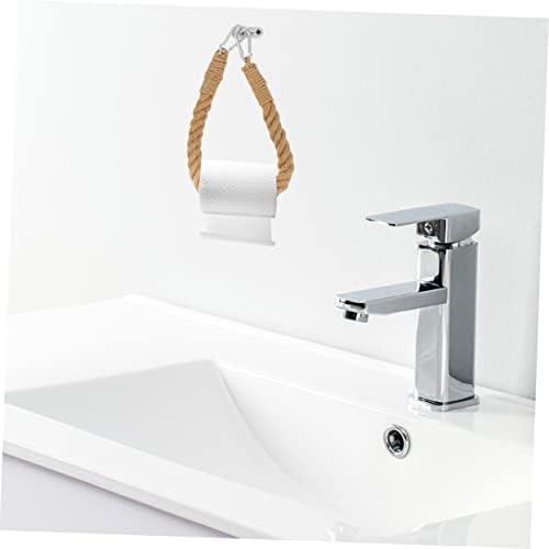 2-Piece Rustic Rope Toilet Holders 40cm Wall Mount